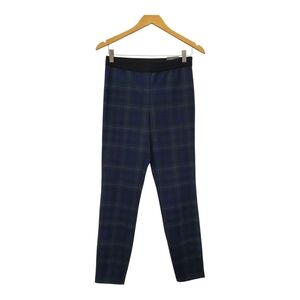 Talbots Soho Leggings Tartan Blue Green Plaid Ankle Pull On Pants Sz 6
